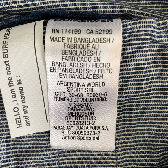 Quicksilver Boys Chinos Pants Size 26/12 Navy Blue Everyday Union Straight Fit - Picture 6 of 15